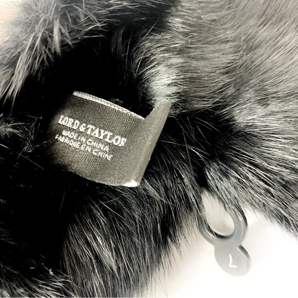 Rose Gold Leather Gloves With Plush Fur Cuffs Size 7